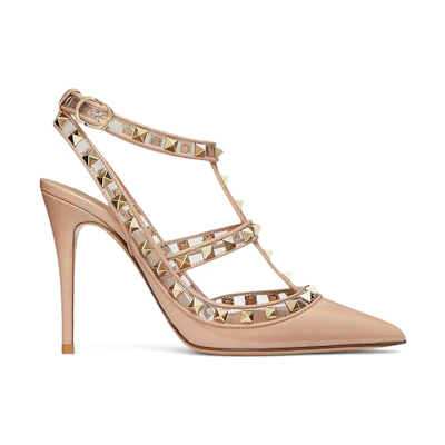 (W) Valentino Rockstud Pumps Pink 'Beige'