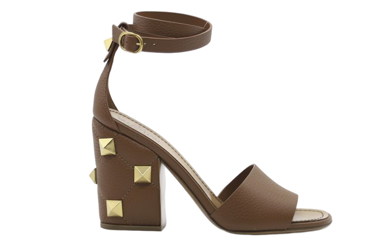 Order (Women) Valentino Rockstud Sandal 'Brown Leather' XW2S0DX2ILKHG5