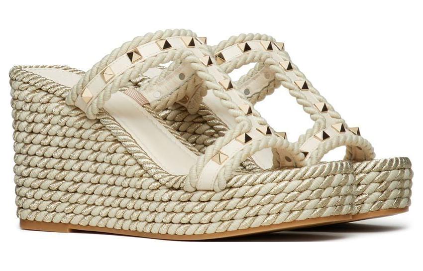 (W) Valentino Rockstud Slide 'Beige' 圖 3