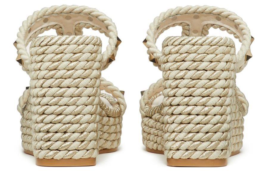 (W) Valentino Rockstud Slide 'Beige' 圖 4