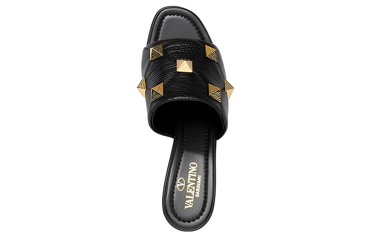 (W) Valentino Rockstud Slide 'Black Fashion' 圖 4