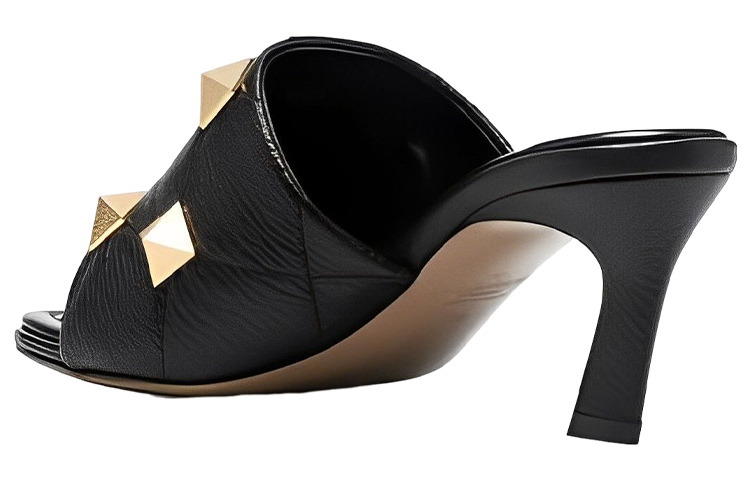 (W) Valentino Rockstud Slide 'Black Fashion' 圖 5