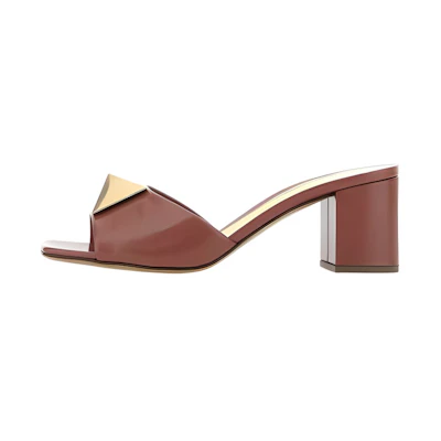 (W) Valentino Rockstud Slide 'Brown'