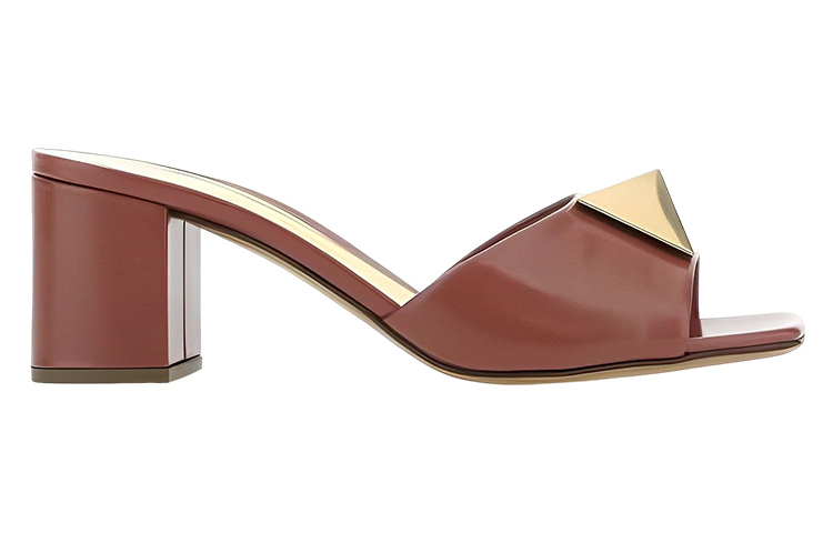 (W) Valentino Rockstud Slide 'Brown' 圖 2