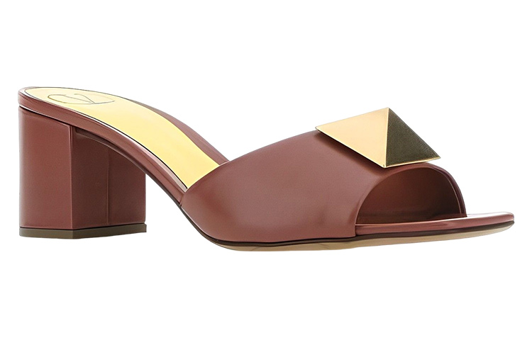 (W) Valentino Rockstud Slide 'Brown' 圖 3