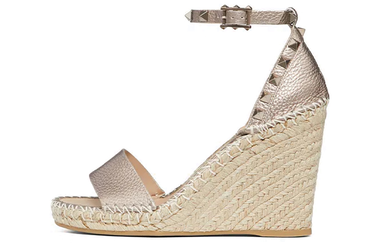 (W) Valentino Rockstud Slide 'Metallic'