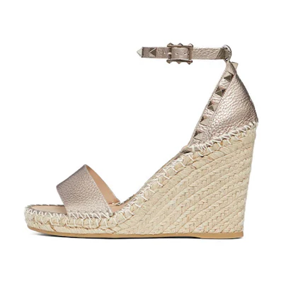 (W) Valentino Rockstud Slide 'Metallic'
