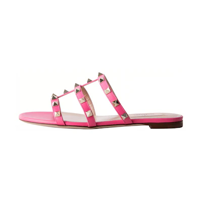 (W) Valentino Rockstud Slide 'Pink'