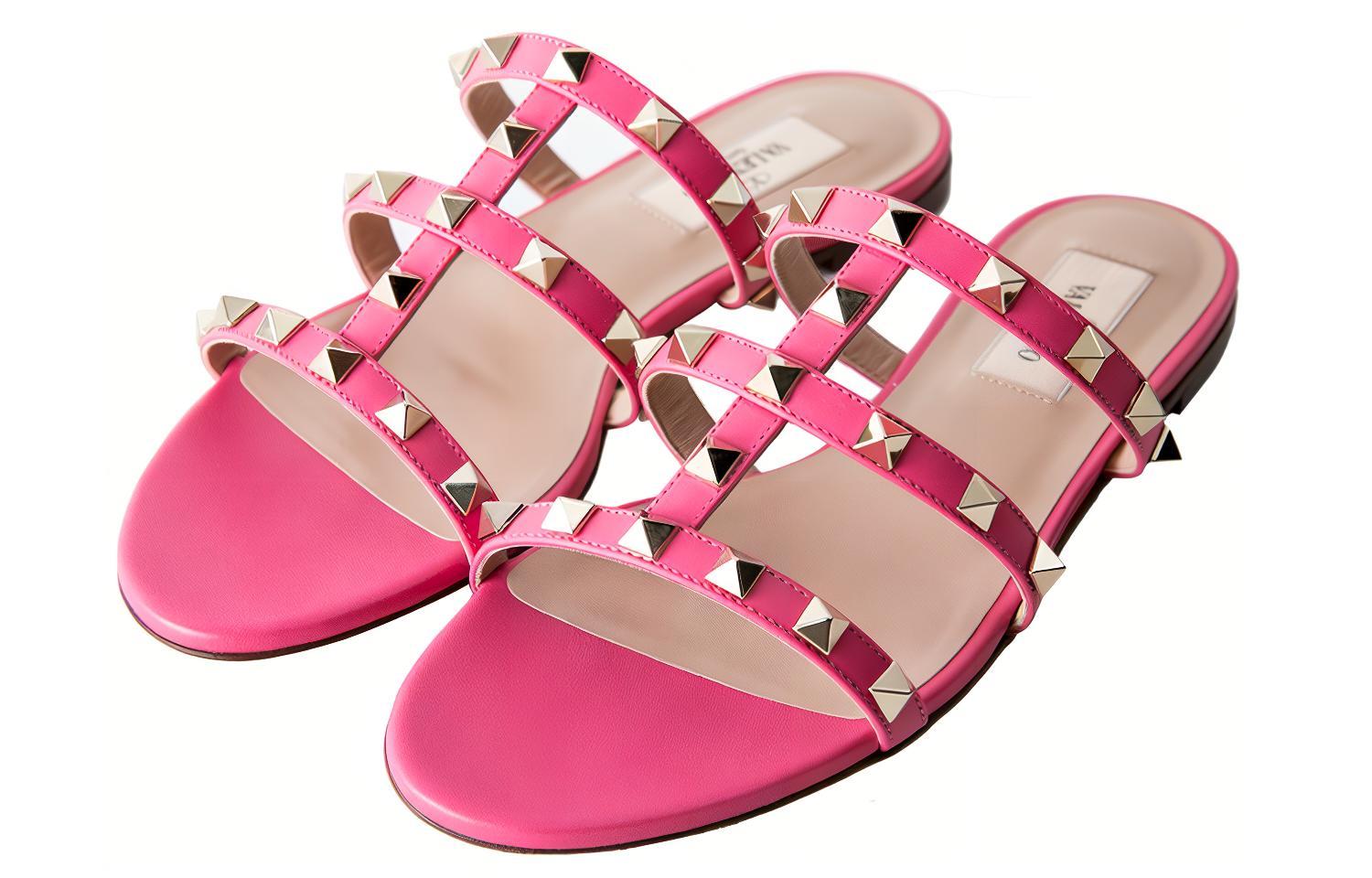 (W) Valentino Rockstud Slide 'Pink' 圖 3