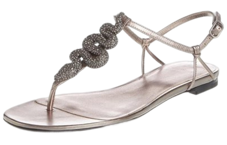 (W) Valentino Rockstud Slide 'Silver Crystal'