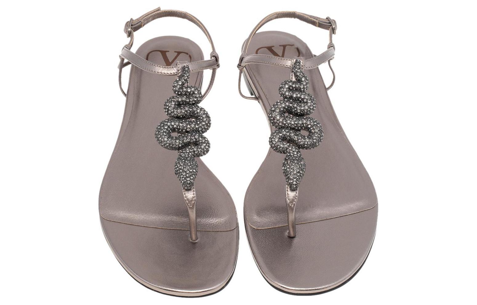 (W) Valentino Rockstud Slide 'Silver Crystal' 圖 4