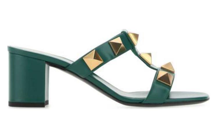 (W) Valentino Rockstud Slide Sandal 'Green' 圖 2