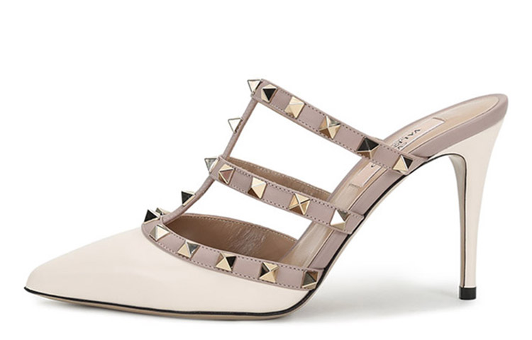 (Women) Valentino Rockstud Slingback 'Grey Pink' VW2S0H16VODL62