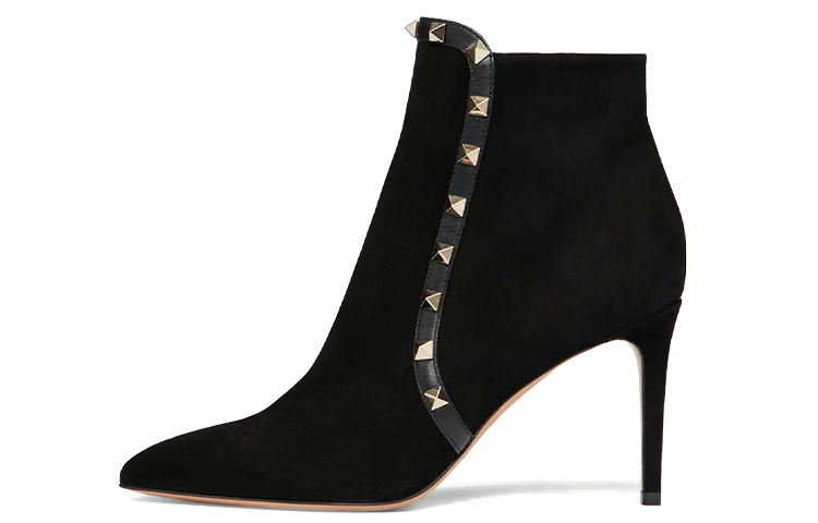 Buy (W) Botines de Ante Valentino Rockstud 'Negro' SW2S0I62ZUE0NO