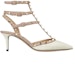 Order (W) Valentino Rockstud T-Strap Pumps 'Putih Gading' UW2S0375VNWL62