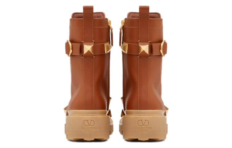 (W) Valentino Roman Stud 40mm Combat Boot 'Brown' 圖 4