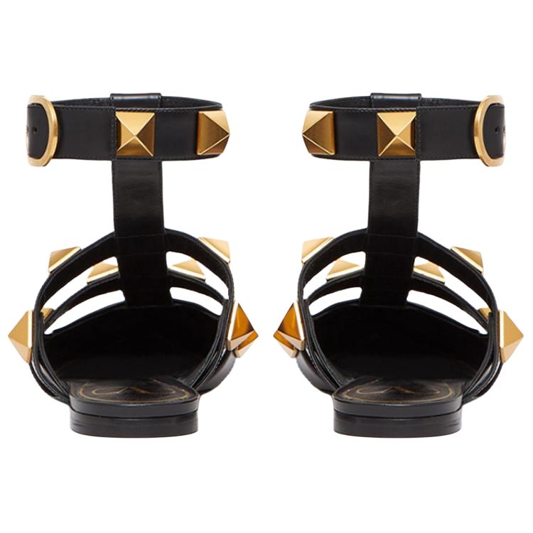 (W) Valentino Garavani Roman Stud Calfskin Low Ballet Flat 'Black' 圖 5