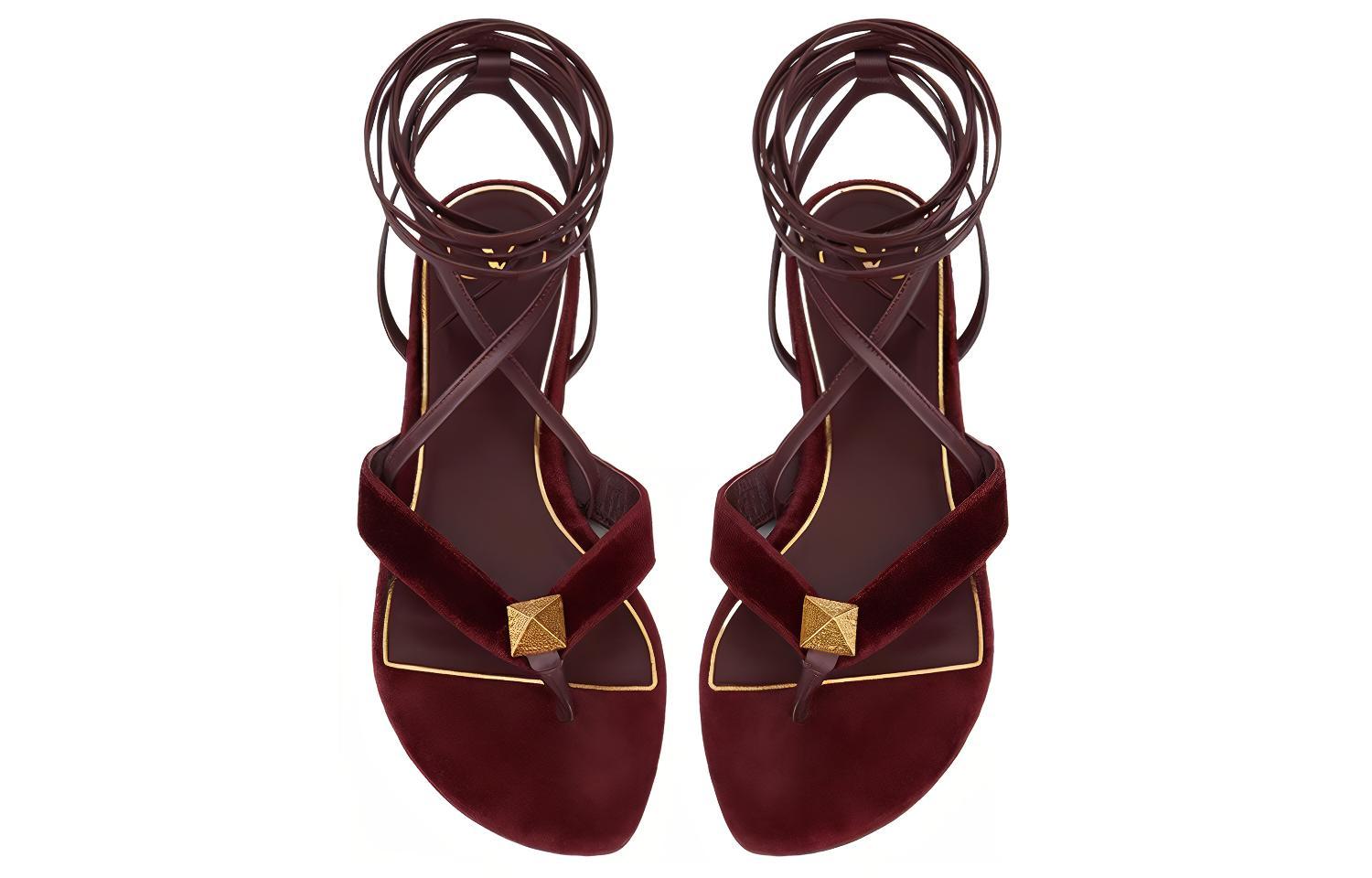 (W) Valentino Roman Stud 'Burgundy' 圖 4