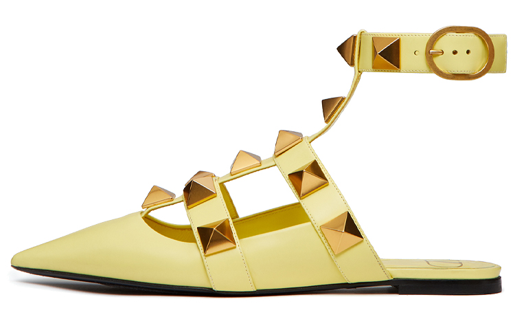 (W) Valentino Roman Stud 'Lemon Yellow'