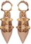 Shop (W) Valentino Garavani Roman Stud Kulit Anak Lembu Ballet Flat Beige VW0S0BY5ZWMGF9