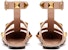 (W) Valentino Garavani Roman Stud Kulit Anak Lembu Ballet Flat Beige VW0S0BY5ZWMGF9