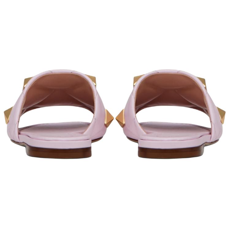 (W) Valentino Roman Stud Flat Sandals 'Pink' 圖 5