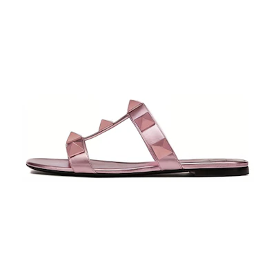 (W) Valentino Roman Stud 'Pink Toe Loop'