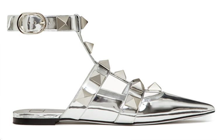 (W) Valentino Roman Stud 'Silver Ballet' 圖 2