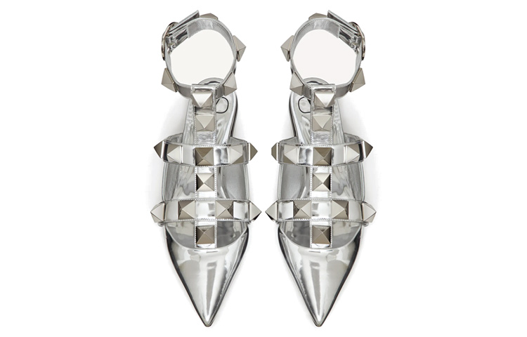 (W) Valentino Roman Stud 'Silver Ballet' 圖 4