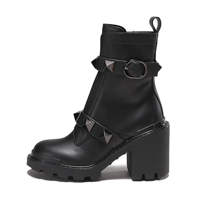 (W) Valentino Roman Stud Boot 'Black Studs'