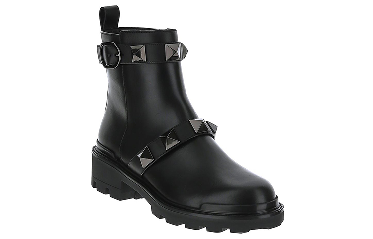 (W) Valentino Roman Stud Combat Boot 'Black' 圖 3