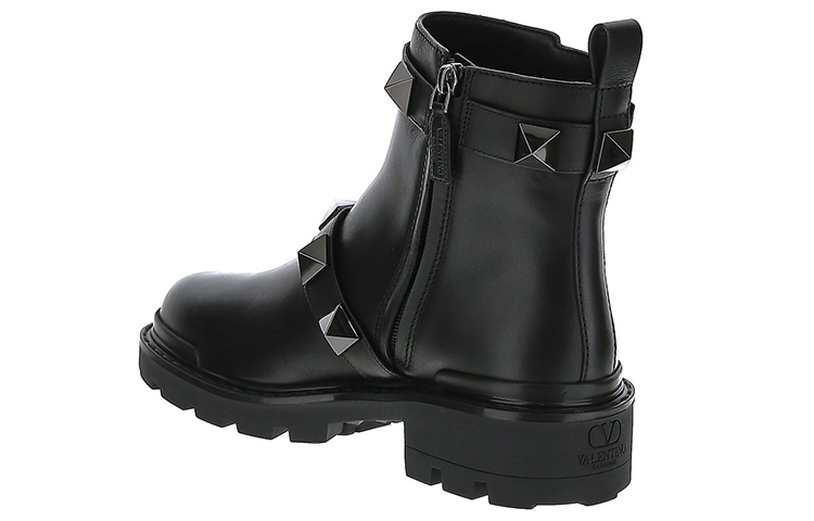 (W) Valentino Roman Stud Combat Boot 'Black' 圖 5