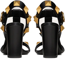 Purchase (W) Sandales Valentino Roman Stud Noir à Talons Hauts Cloutées Fashion WW2S0CR1ZWM0NO