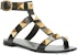 (W) Sandal Valentino Roman Stud Flat Calfskin 'Hitam' WW2S0BU8ZWM0NO