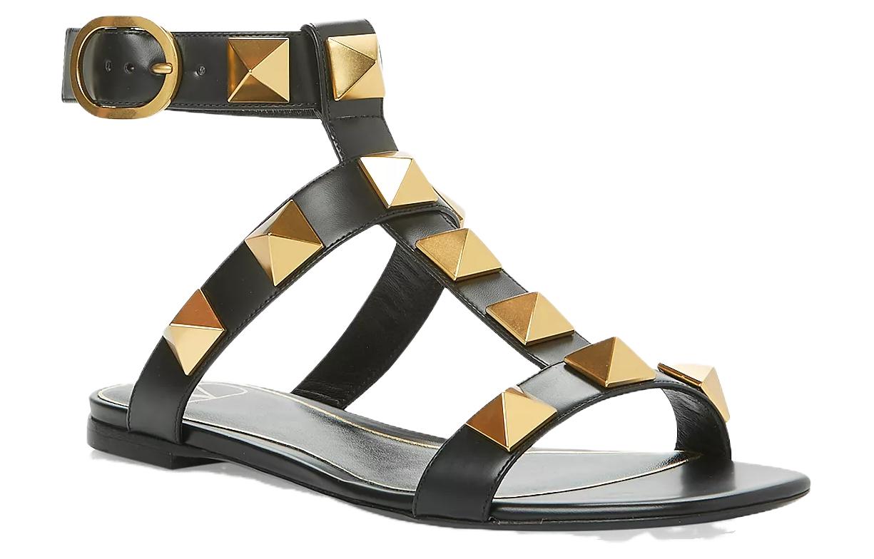 Order (W) Sandali Valentino Roman Stud in Pelle di Vitello Nera WW2S0BU8ZWM0NO