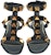 (W) Sandal Valentino Roman Stud Flat Calfskin 'Hitam' WW2S0BU8ZWM0NO