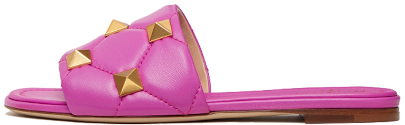(W) Valentino Roman Stud Sandal Flat 'Pink' VW2S0BK4ZCG55U Buy (W) Valentino Roman Stud Sandal Flat 'Pink' VW2S0BK4ZCG55U