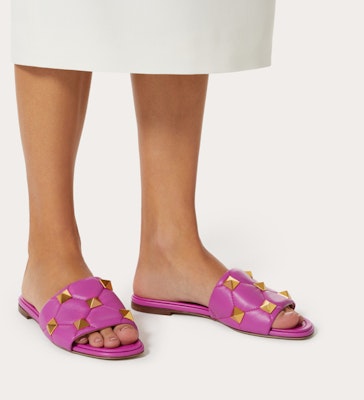 (W) Valentino Roman Stud Sandal Flat 'Pink' VW2S0BK4ZCG55U Purchase (W) Valentino Roman Stud Sandal Flat 'Pink' VW2S0BK4ZCG55U