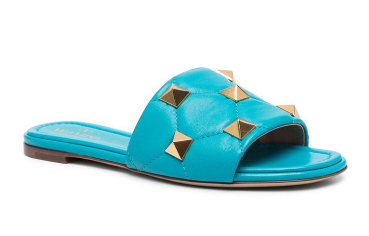 (W) Valentino Roman Stud Flat Sneaker 'Blue' 圖 2