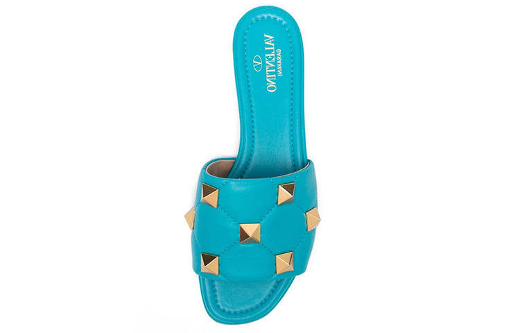 (W) Valentino Roman Stud Flat Sneaker 'Blue' 圖 4