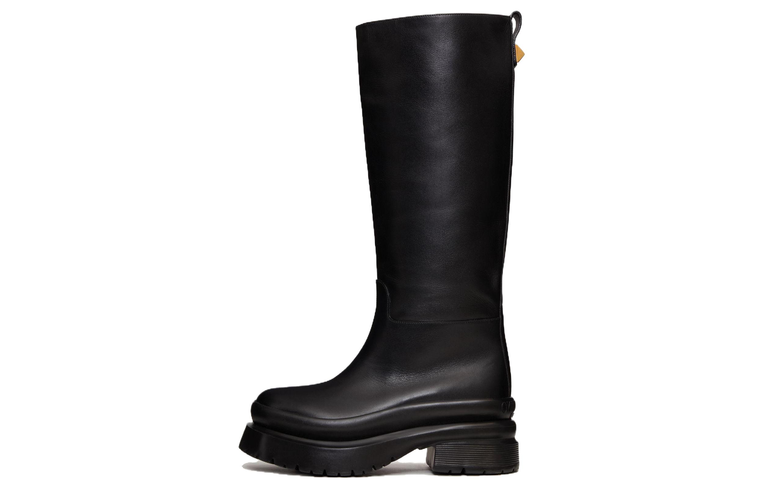 (Women) Valentino Roman Stud High-Top 'Black Calfskin' WW0S0DB3NKD0NO