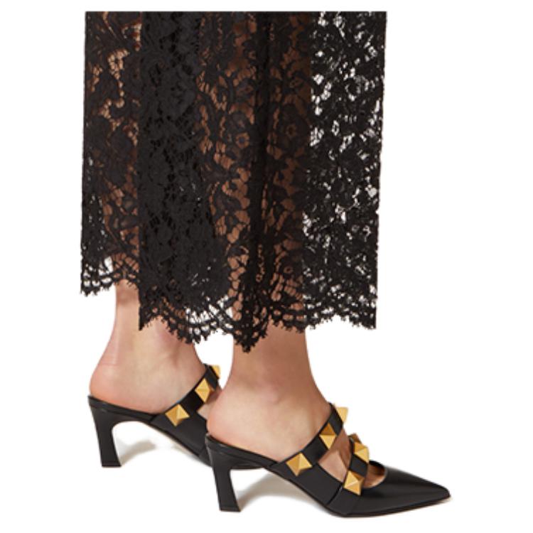 Details for 華倫天奴 Roman Stud 小牛皮高跟鞋 女款 黑色