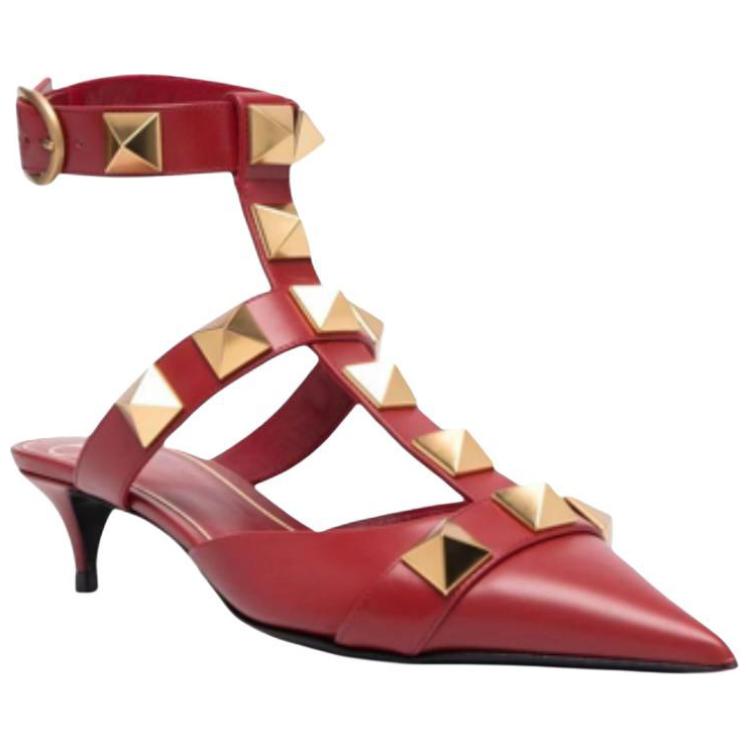 (W) Valentino Roman Stud High Heel 'Red' 圖 3