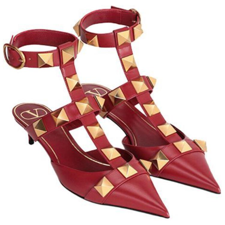(W) Valentino Roman Stud High Heel 'Red' 圖 5