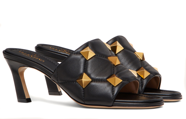 (W) Valentino Roman Stud High Heels 'Elegant Black' 圖 2