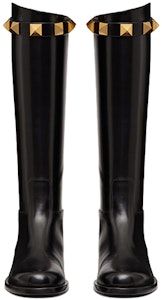 (W) Valentino Bota Alta Roman Stud 'Cuero Negro' 1W2S0ER5ZWM0NO Shop (W) Valentino Bota Alta Roman Stud 'Cuero Negro' 1W2S0ER5ZWM0NO