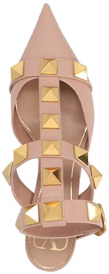 (Women) Valentino Roman Stud Mid-Heel Leather Shoes 'Light Brown' XW2S0CB3ZWMGF9 Shop (Women) Valentino Roman Stud Mid-Heel Leather Shoes 'Light Brown' XW2S0CB3ZWMGF9