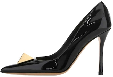 华伦天奴 Roman Stud 尖头 套穿 细跟 高跟鞋 10cm 女款 黑色 Buy 华伦天奴 Roman Stud 尖头 套穿 细跟 高跟鞋 10cm 女款 黑色