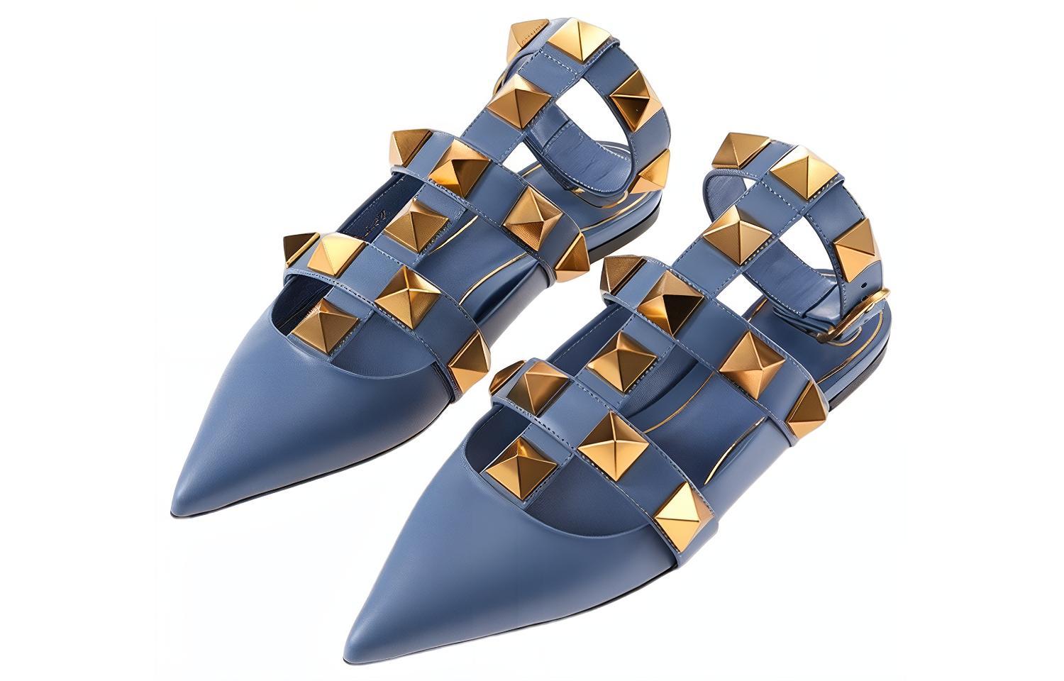 (W) Valentino Roman Stud Slide 'Mist Blue' 圖 2