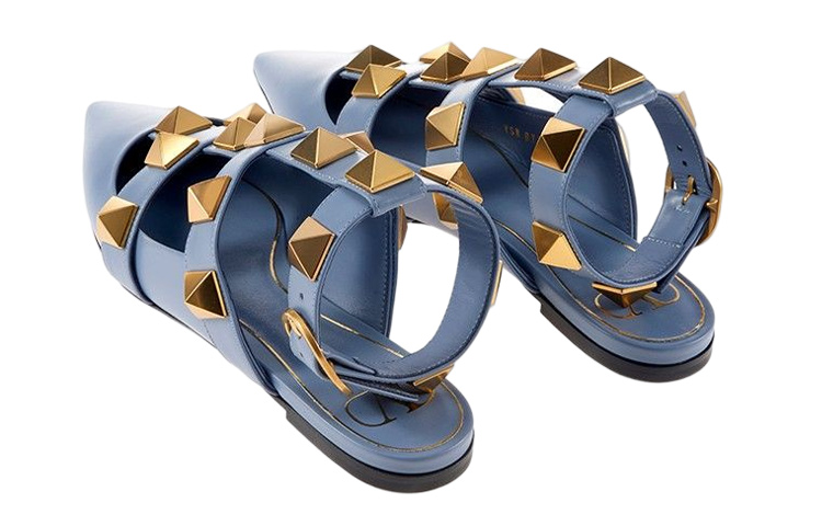 (W) Valentino Roman Stud Slide 'Mist Blue' 圖 3